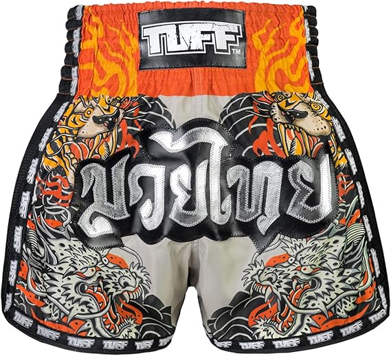 TUFF Sport MSC106 The Japanese Yin-Yang Muay Thai Shorts Orange