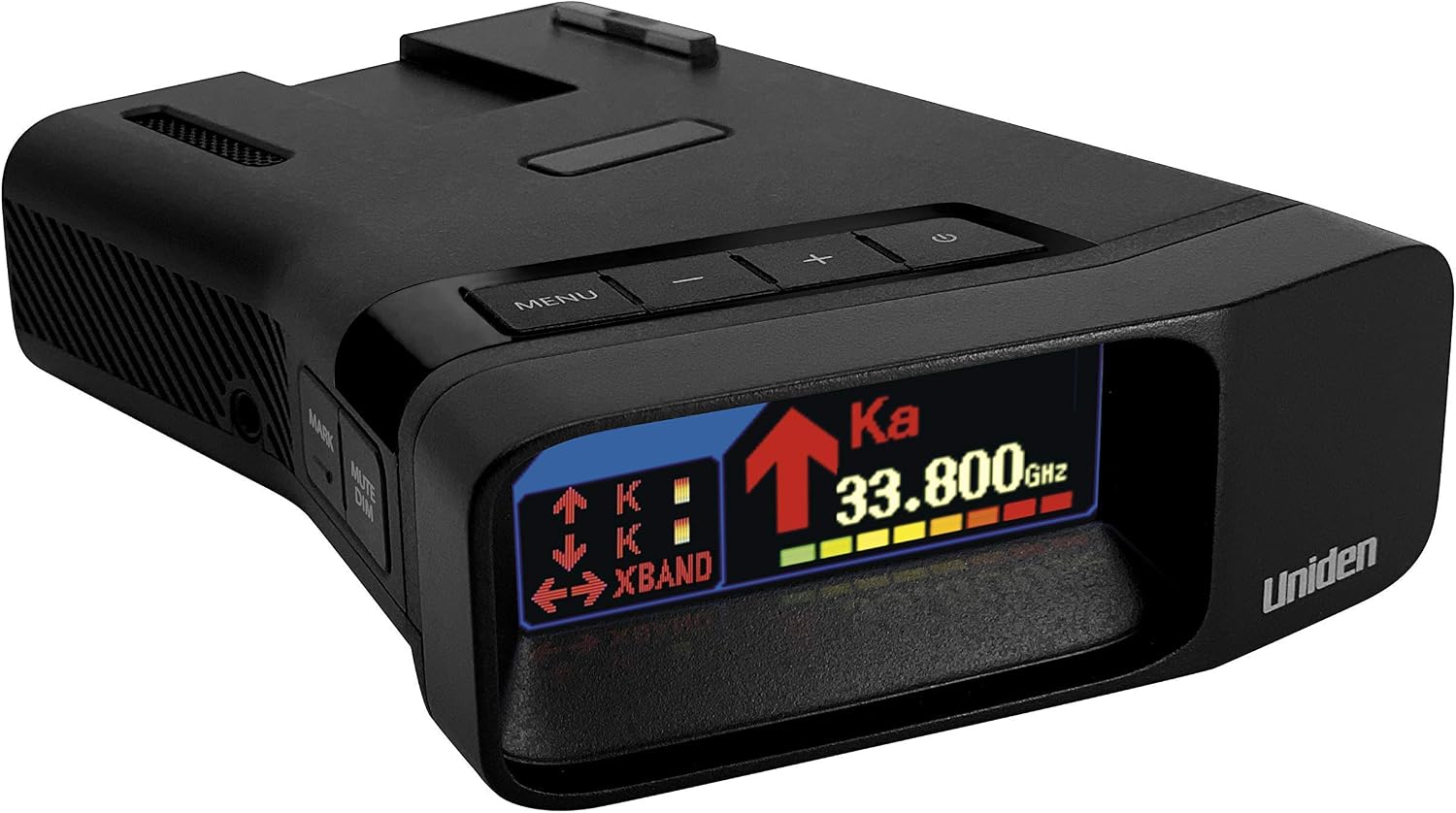 Uniden R7 Xtreme Long Range LaserRadar Detector, Built-in GPS with Auto Learn Mode, Dual-Antennas Front & Rear wDirectional Arrows, Voice Alerts, Red Light Camera, Speed Camera Alert, Renewed