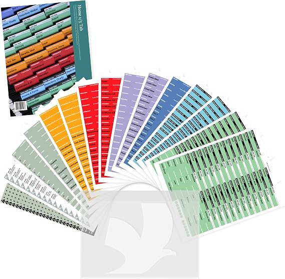Home Filing System 1/5 Tab