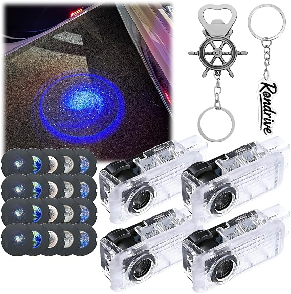 OKS-A1 LED Projector Car Courtesy Light Courtesy Lamp Welcome Light Door Opening Customized Dress-Up Infrared Sensor Projection Lamp Projection Light Easy Installation A6 C5 C6 C7 C8 4F 2000