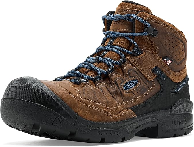 KEEN Utility Men's Targhee IV LTR Waterproof Work Boots (Carbon Toe)