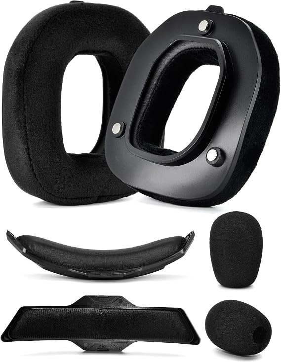 A50 Gen 3 Mod Kit - defean Replacement Earpads and Headband Compatible with Astro A50 Gen 3 Headset,Ear Cushions, Upgrade High-Density Noise Cancelling Foam, Added Thickness Black Velour