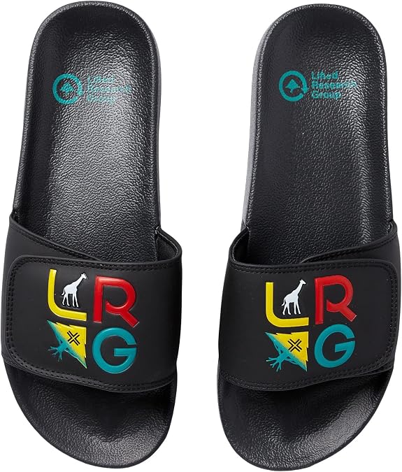 LRG mens Mens Rasta Stacked Logo Slides