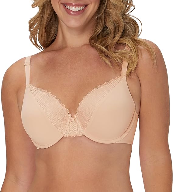 Maidenform Women's Padded Underwire Bra, Full Coverage T-Shirt Bras for Women, Convertible, Seamless (Plus