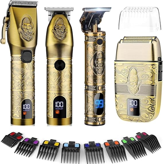 Suttik Professional Hair Clippers for Men & Electric Shavers Razor & Beard Trimmer Hair Trimmer for Men Haircut,4 in 1 Cordless Men's Hair Cutting Kit Barber Clippers and Trimmers Set