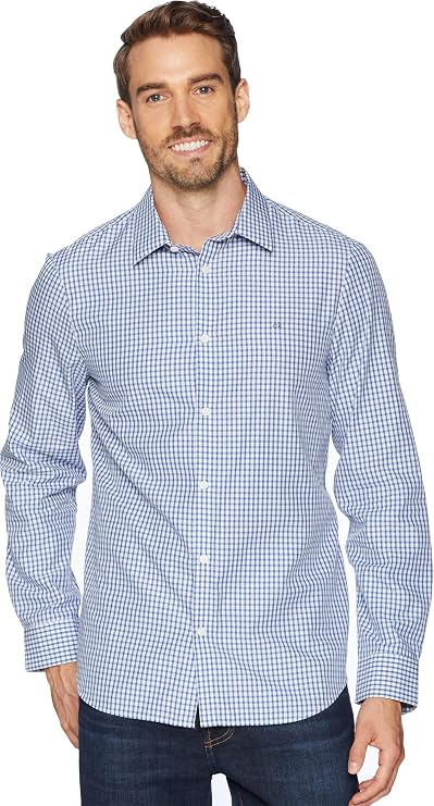 Calvin Klein Men's Cotton Cashmere Button Up Shirt