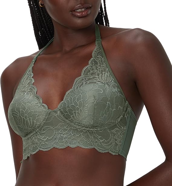 Maidenform Women's Pure Comfort Wireless Lace Longline Bralette, Lightly Lined Convertible Bra