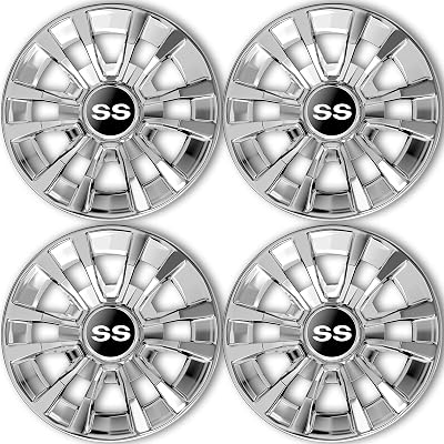 Golf Cart SS Wheel Covers Hub Caps, Golf Cart 8 Inch Snap-on Wheels for Club Car, EZGO, Yamaha, Set of 4