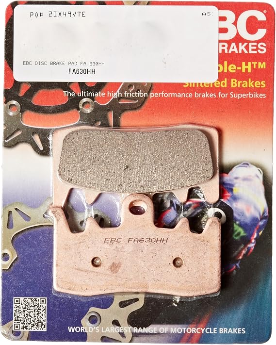 EBC Brakes FA630HH Double-H Series Sintered Disc Brake Pad, Black, 1x1x1