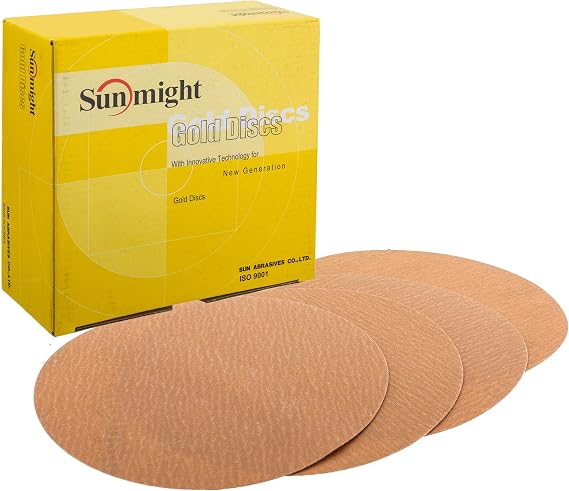 Sunmight Gold 6" 320G Grip No Hole Disc, 02414, 50 Discs