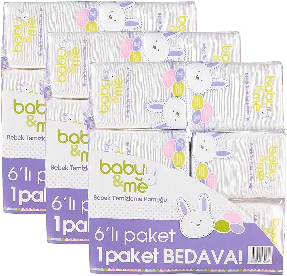 BABY NEWBORN CLEANING COTTON 6x60 PIECES COTTON