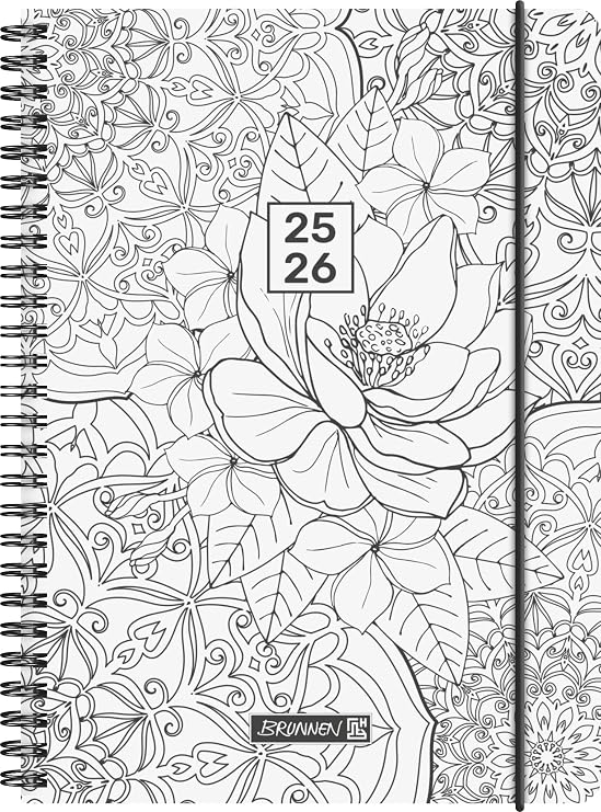 BRUNNEN School Calendar 2025/2026 "ZENart" | A5, Plastic