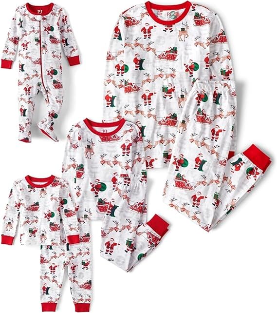 The Children's Place Family Matching Christmas Pajama Sets, Cotton