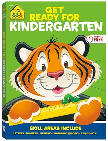 School Zone Get Ready for Kindergarten Workbook: 256 Pages, Early Learning Activities, ABCs, Letters, Numbers & Early Math, Ages 56