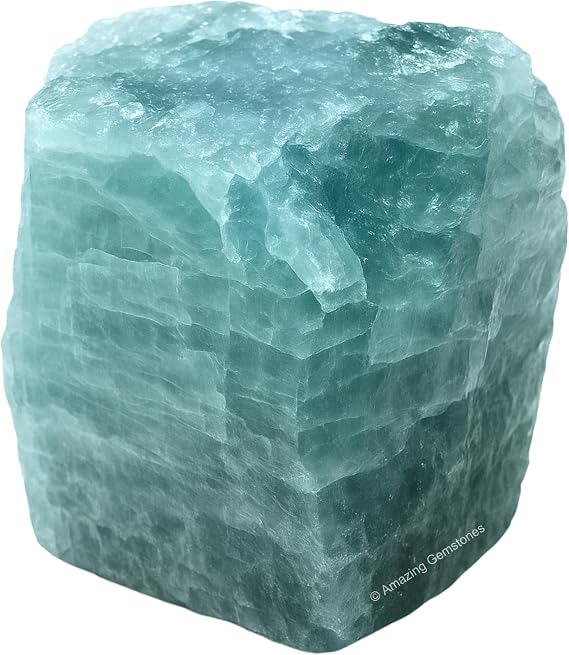 Aquamarine Crystals and Healing Stones, 1 Piece Raw | Certified Healing Crystal Rough Rocks For Tumbling and DIY Projects Gifts - Positive Energy, Chakra Healing, Meditation