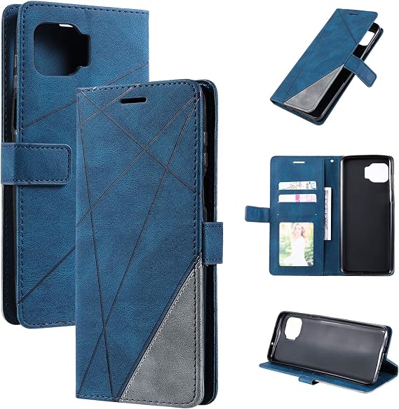 Case for Oppo Reno 4 Lite Case Cover,Case for Oppo A93 2020,Case for Oppo F17 Pro CPH2119 / A93 2020 CPH2125 / Reno 4 F Case Flip Pu Leather Cover Blue