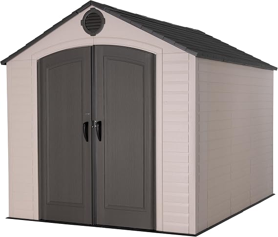 Lifetime Outdoor Storage Shed, 8 x 10 Feet, High-Density Polyethylene