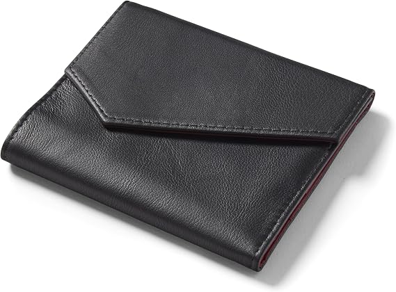 Trifold Wallet, RFID Blocking for Men & Women (Leather, Noir) | Slim Minimalist Leather Trifold Wallet, RFID Blocking, Front Pocket, Water-Resistant, Holds Cards, Cash & Bills, Men & Women