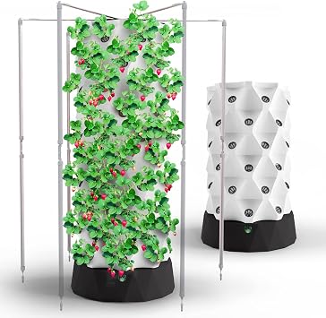 Nutraponics Hydroponic Systems - Aeroponic Tower Garden with LED Grow Lights - Hydroponics Growing System for Indoor Gardening - Grow Herbs, Fruits &amp; Vegetables