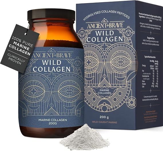 Wild Collagen 200g - Wild Caught Marine Collagen Powder Supply - 100% Hydrolysed Collagen Peptides Fish - High Protein, Fasting, Keto - Beauty, Skin, Hair & Nail Bottle