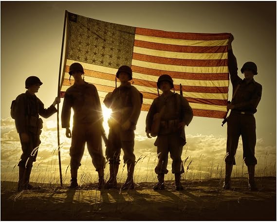 Patriotic Wall Art, USA Freedom Poster, 8x10 Unframed Print