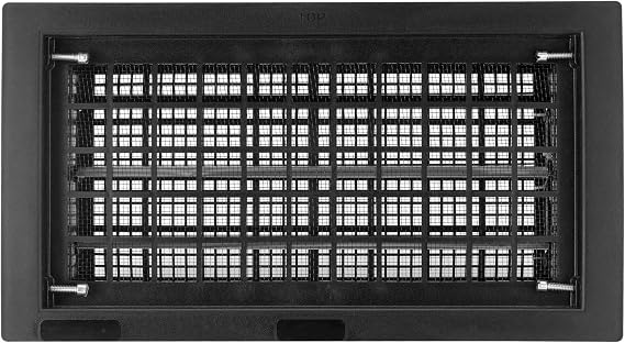 8" x 16" Automatic Foundation Vent for Ventilating Crawl Space Replacement Auto Air Vent, Black, 1 Pack