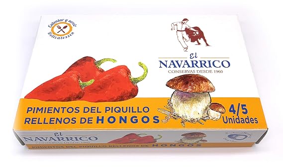 Piquillo Peppers Stuffed (Pimientos de Piquillo Rellenos) (Stuffed with Mushrooms)