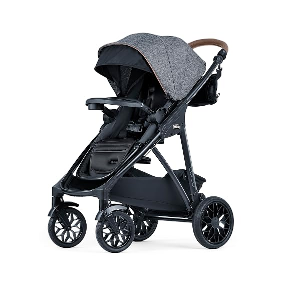 Chicco Corso Primo Modular Quick-Fold Stroller with Infant Car Seat Adapter, for Newborns and Toddlers, Summit/Grey