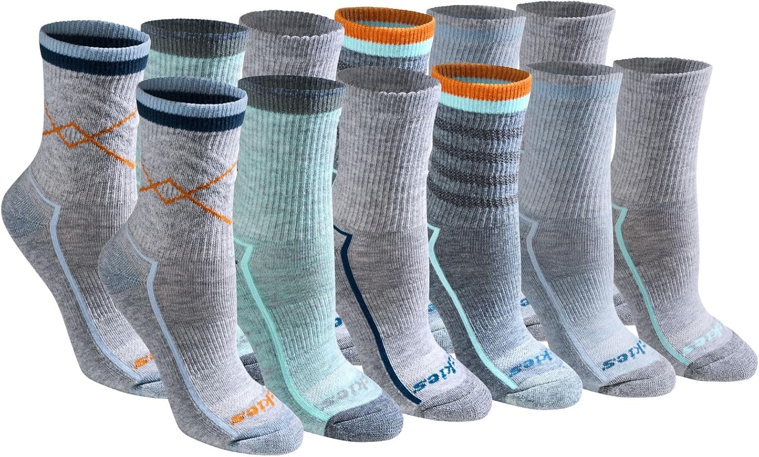 Dickies Womens Dri-Tech Advanced Moisture Wicking Mid-Crew Socks, Available in M-L 6,12 Pairs