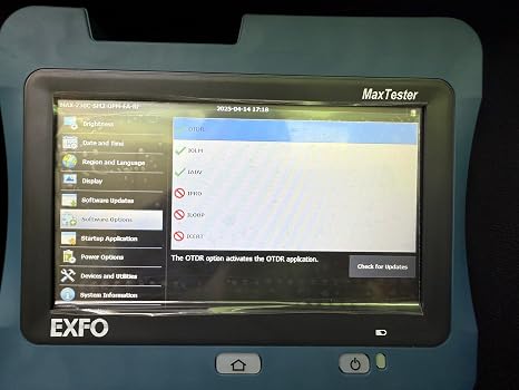EXFO OTDR Maxtester MAX-730C-SM2-IO-EI-EUI-91, Inclduing IADV (IOLM Advance) and OTDR Module and IOLM Function 1310/1550nm Live Test 1625nm 39/38/39db SC/APC Connector