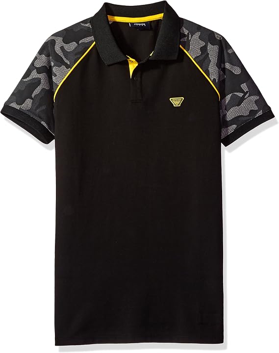 Armani Jeans Mens Slim Fit Stretch Pique Camo Polo Shirt