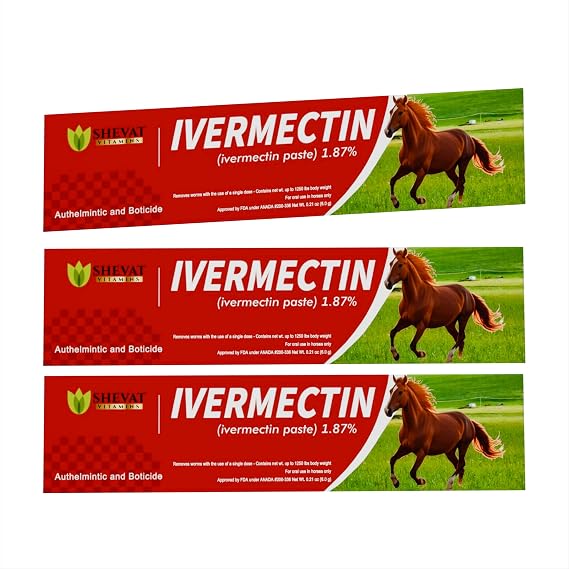 Ivermectin Horse Paste 1.87% Apple Flavored 6.08g Tube for Horses Up to 1250 lb