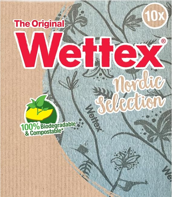 Wettex The Original 10-Pack Swedish Superabsorbent Dishcloth - Durable - Modern Limited Edition
