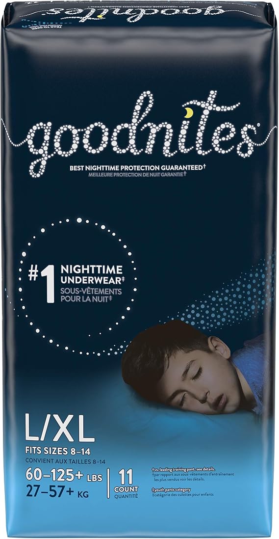 GoodNites Bedtime Bedwetting Underwear for Boys, L-XL, 11 Ct. (Packaging May Vary)