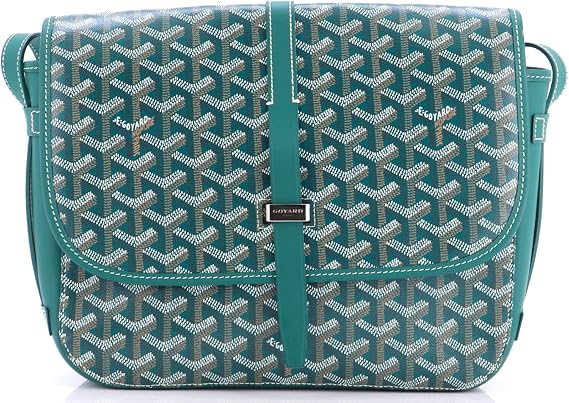 Pre-Loved Belvedere II Messenger Bag Coated Canvas MM, Green