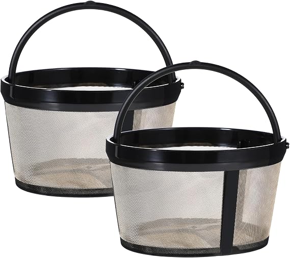 2Pcs Reusable Coffee Filters, 4-8 Cup Nylon Mesh Coffee Filter