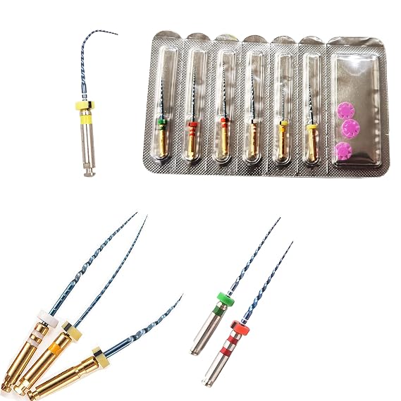 6PCS/Set Endodontic NiTi Super Files,Universal Endo Rotary Protaper Files Endo Mixed Tips SX-F3 (25MM)