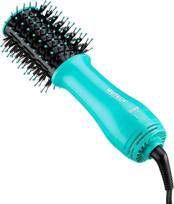 Toro Portable 2-in-1 Hair Dryer with Volumizing Brush (Teal)