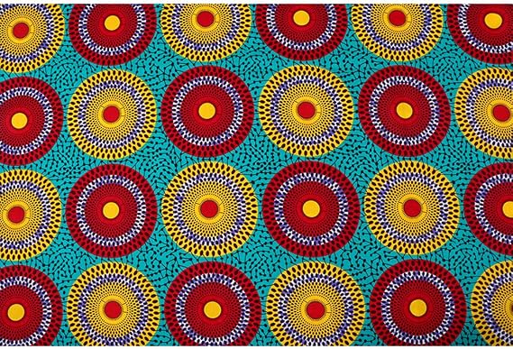 BintaRealWax African Fabric 6 Yard 100% Cotton Ankara Kente Print Fabric