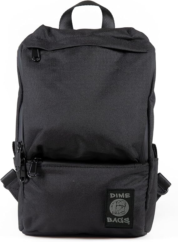 DIME BAGS Lockable Sling Backpack with Odor Sealing Carbon Lining, Scent & Spill Proof Crossbody Bag with 3-Digit Combo Lock, Water-Resistant Exterior, Adjustable Strap & Hidden Pocket (Black)