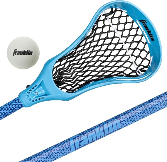 Franklin Sports Future Champs Youth Lacrosse Stick + Ball Set - Kids 32" Inch Practice Stick - Beginner Backyard Plastic Stick + Lightweight Soft Ball