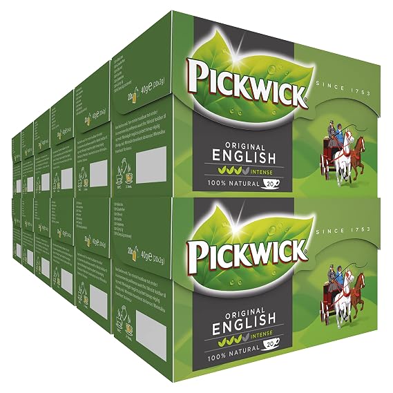 Pickwick Original English Tea Black English Tea (240 Tea Bags, 100% Natural, UTZ Certified), 12 x 20 Bags