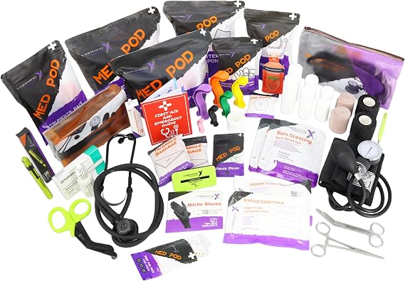 Lightning X Standard First Aid Responder EMT Medical Stocked Trauma Fill Kit LXSMK-B