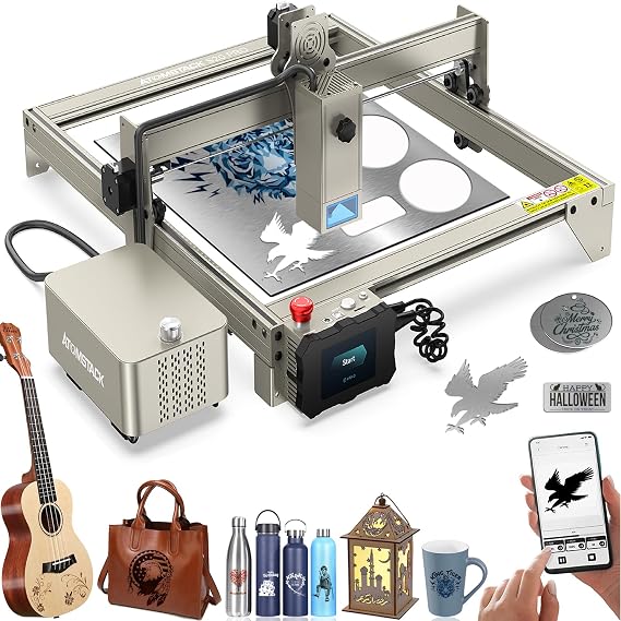 ATOMSTACK S20 PRO Laser Engraver with Air Assist Kits, Laser Class 4, 20000mW Output Laser Power, High Precision Laser Engraving Machine, Laser Cutter for Thick Wood and 0.05mm Stainless Steel