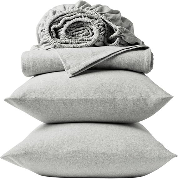 Coyuchi Cloud Brushed Organic Flannel Sheet Set