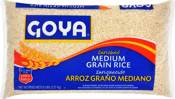 Goya Medium Grain White Rice, 5 Pound