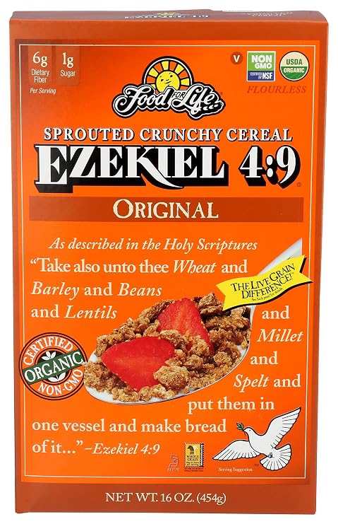 Food For Life, Ezekiel 4:9 Organic Sprouted Grain Cereal, Original, 16 oz