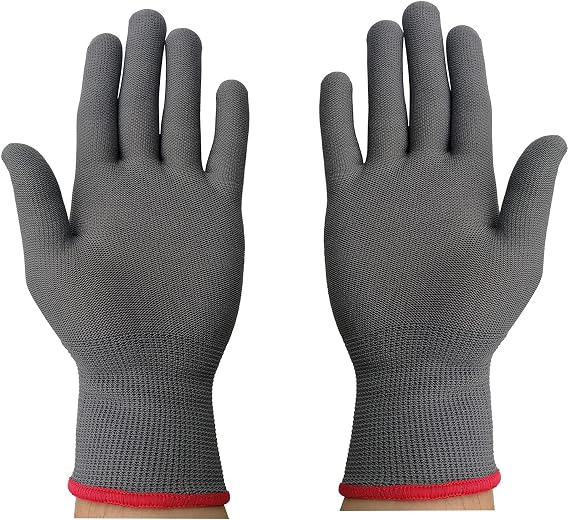 Vinyl Wrap Gloves, Professional Anti-Static Application Gloves,Dust-Free Working,PC Building(Grey,1 pair)