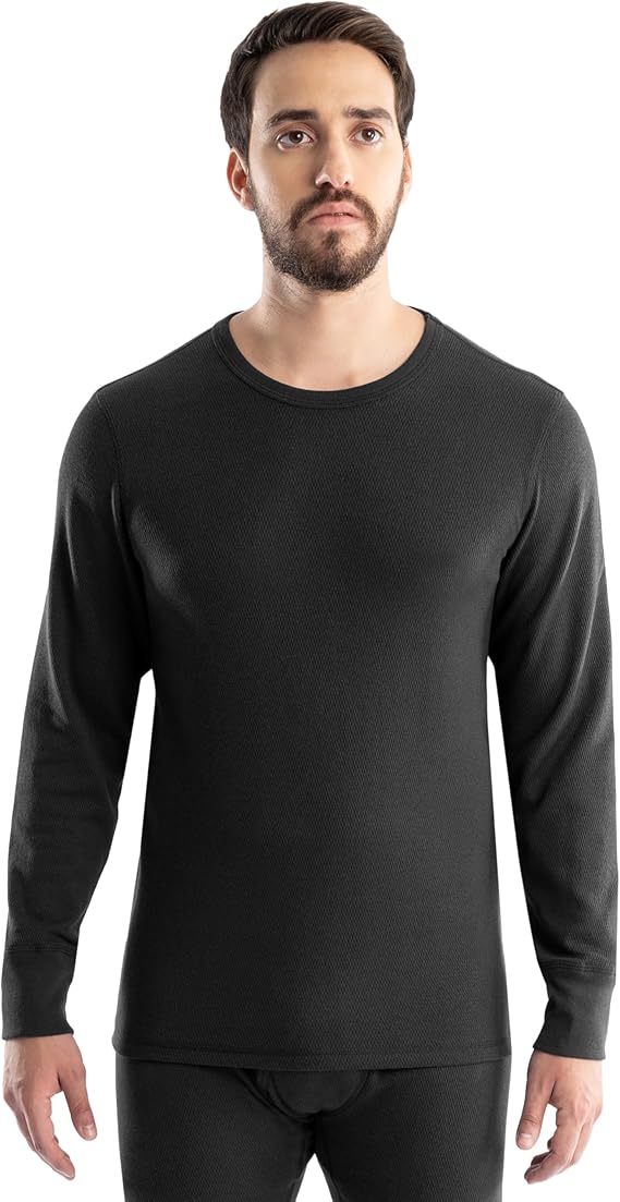 Realtree Men's Heavyweight Cotton Polyester Long Sleeve Thermal Underwear Top