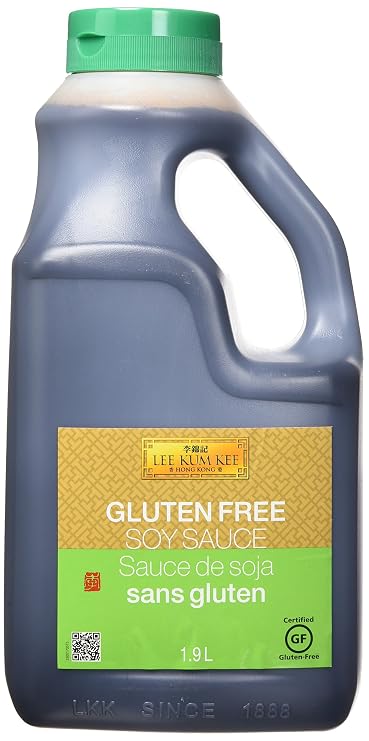 Lee Kum Kee Gluten Free Soy Sauce (64 oz - 1 Pack) Vegan, Umami | Perfect for Marinades, Stews, Sauce Mixes, Stir-Frying, Drizzling, Dipping, Seasoning & Braising
